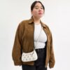 Borsa a tracolla Teri Mini con applicazione floreale