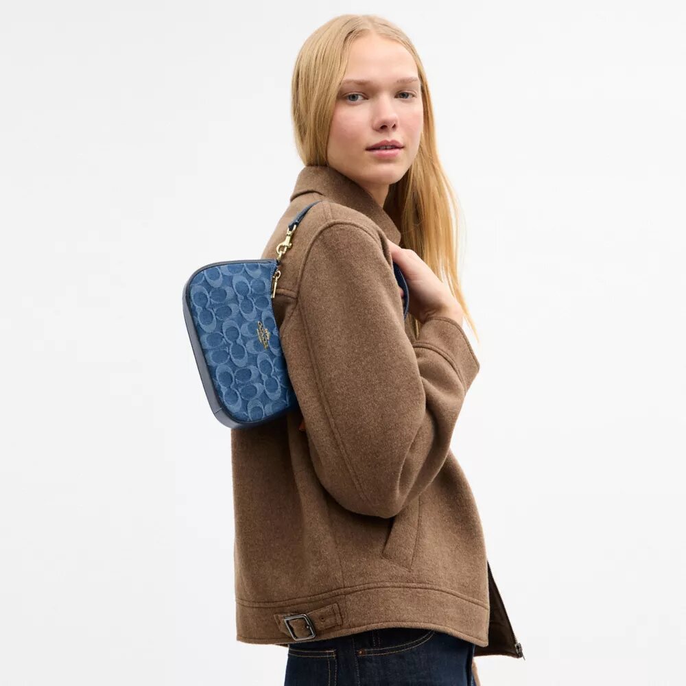 Borsa a tracolla Teri Mini in denim esclusivo