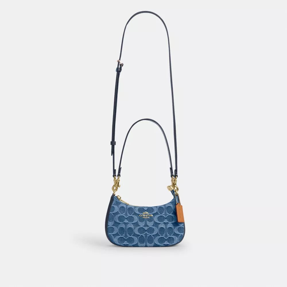 Borsa a tracolla Teri Mini in denim esclusivo