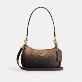 Borsa a tracolla Teri Mini in Signature Canvas