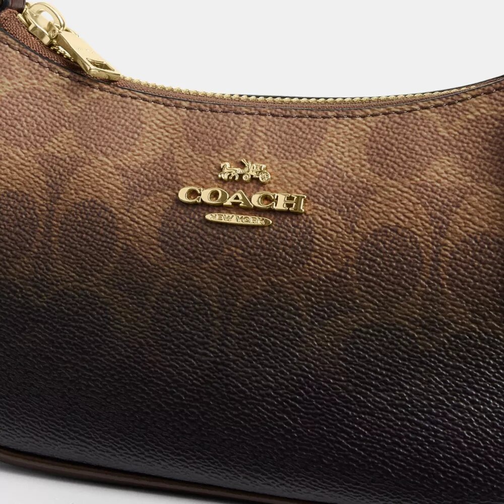 Borsa a tracolla Teri Mini in Signature Canvas
