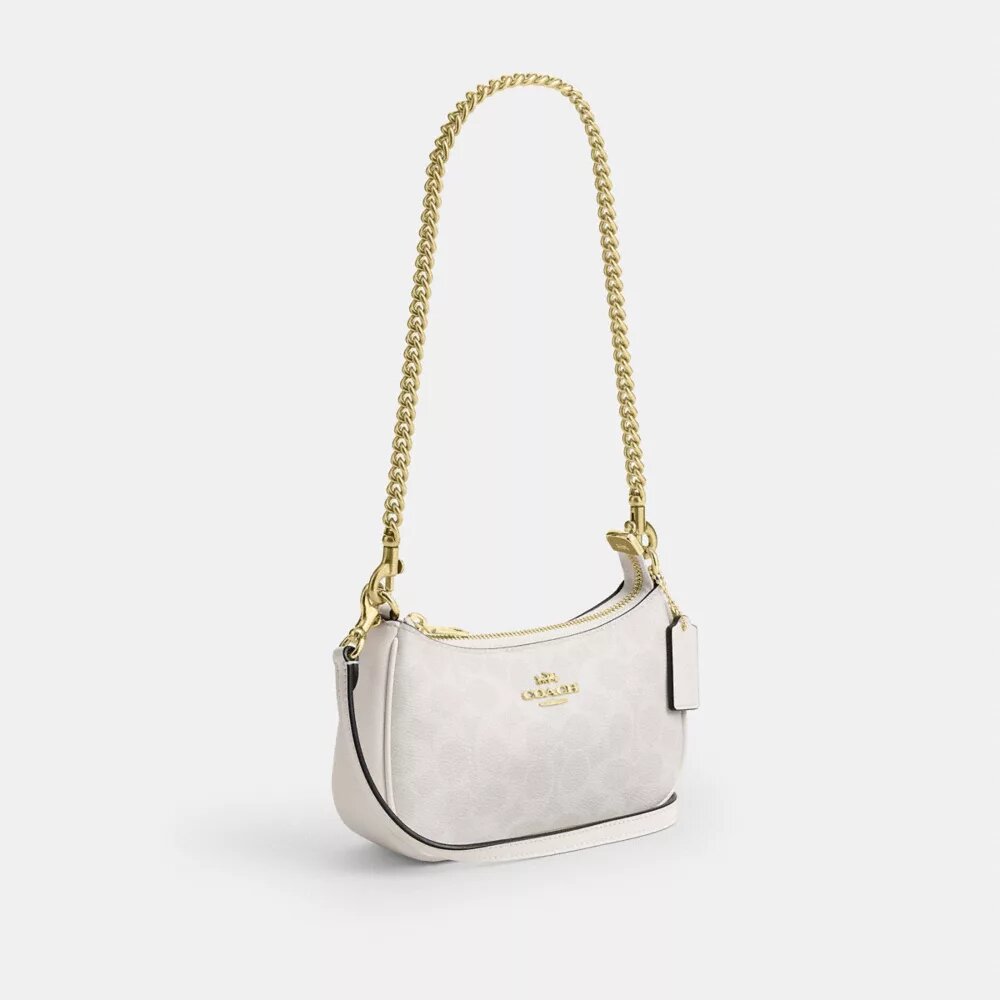 Borsa a tracolla Teri Mini in Signature Canvas