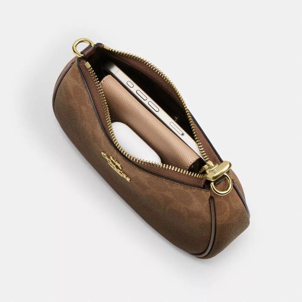 Borsa a tracolla Teri Mini in Signature Canvas