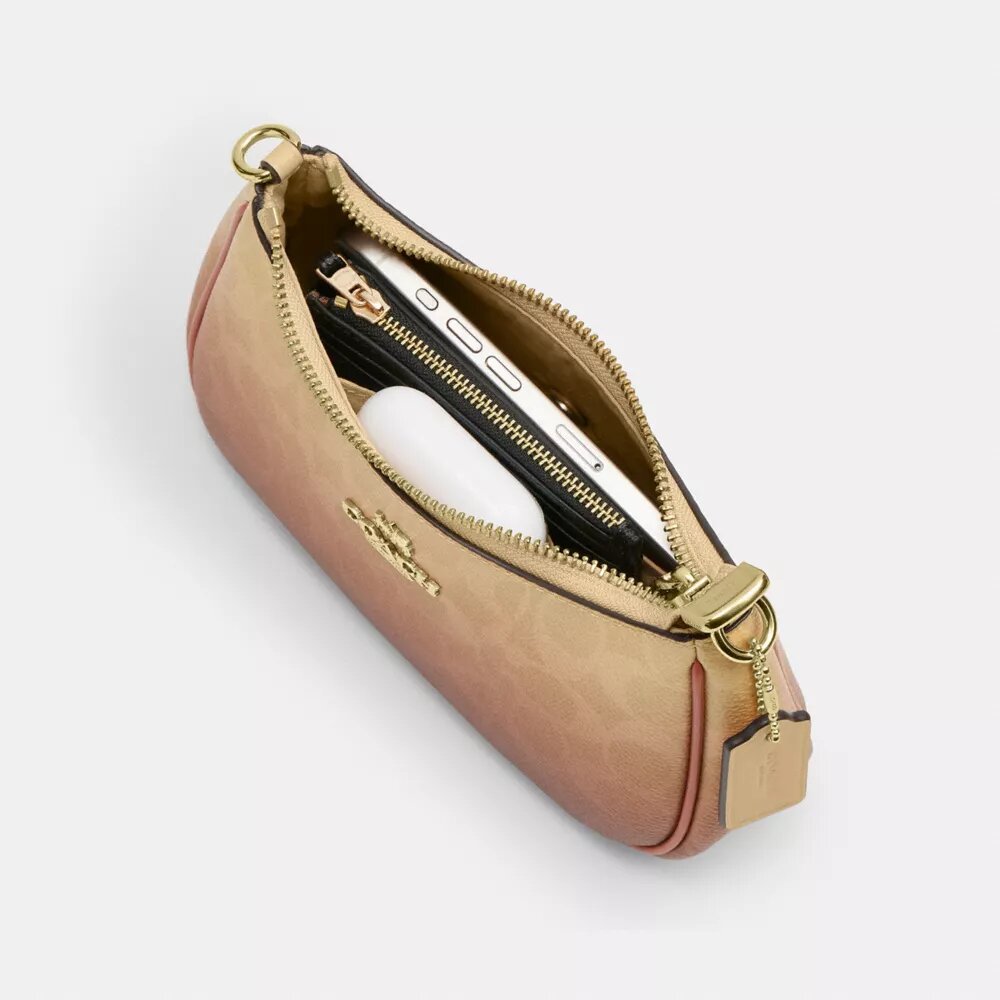 Borsa a tracolla Teri Mini in Signature Canvas
