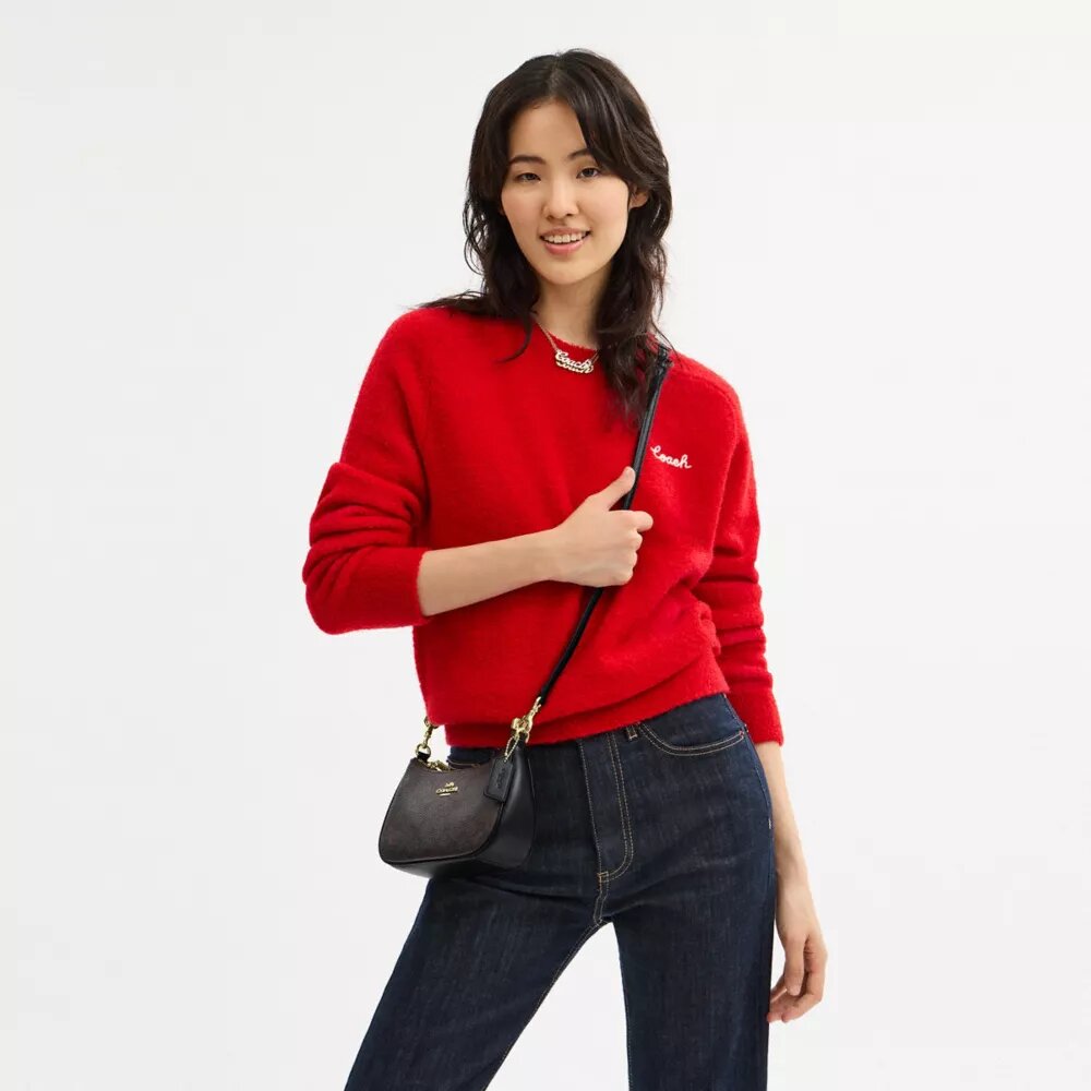 Borsa a tracolla Teri Mini in Signature Canvas
