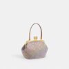 Borsa con telaio Kisslock da 16 in jacquard Crystal Signature
