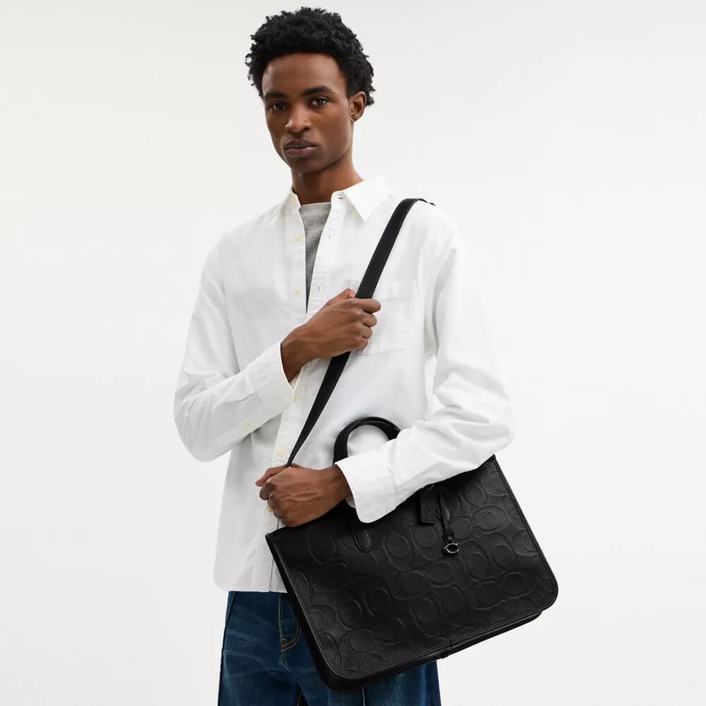 Borsa da lavoro Isaac in pelle Signature Maxi