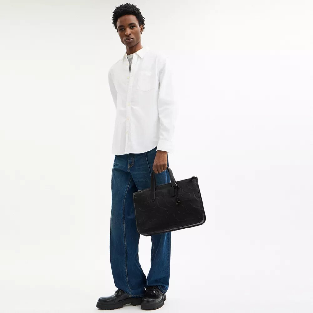 Borsa da lavoro Isaac in pelle Signature Maxi