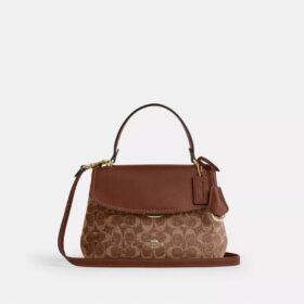Borsa Emory con manici in ciniglia Signature