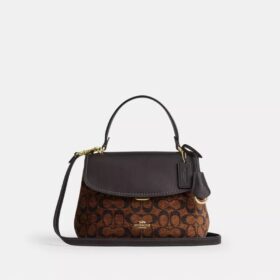 Borsa Emory con manici in ciniglia Signature
