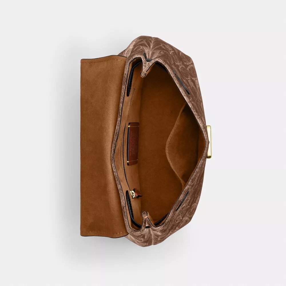 Borsa Emory con manici in ciniglia Signature