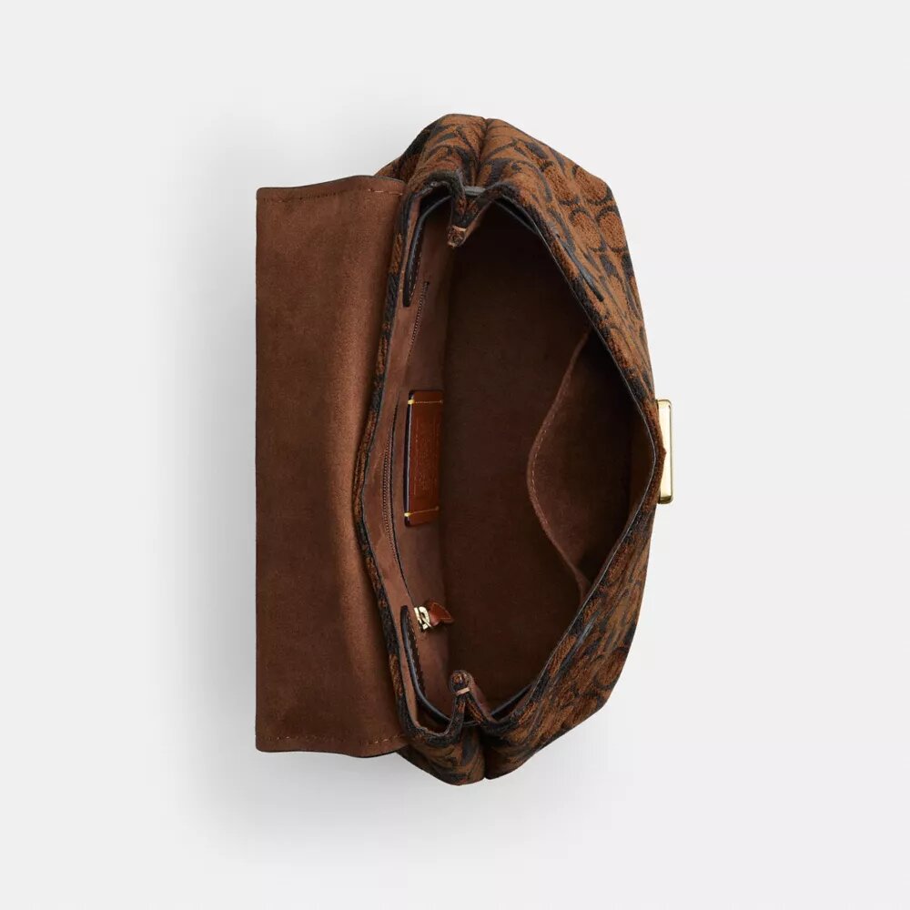 Borsa Emory con manici in ciniglia Signature