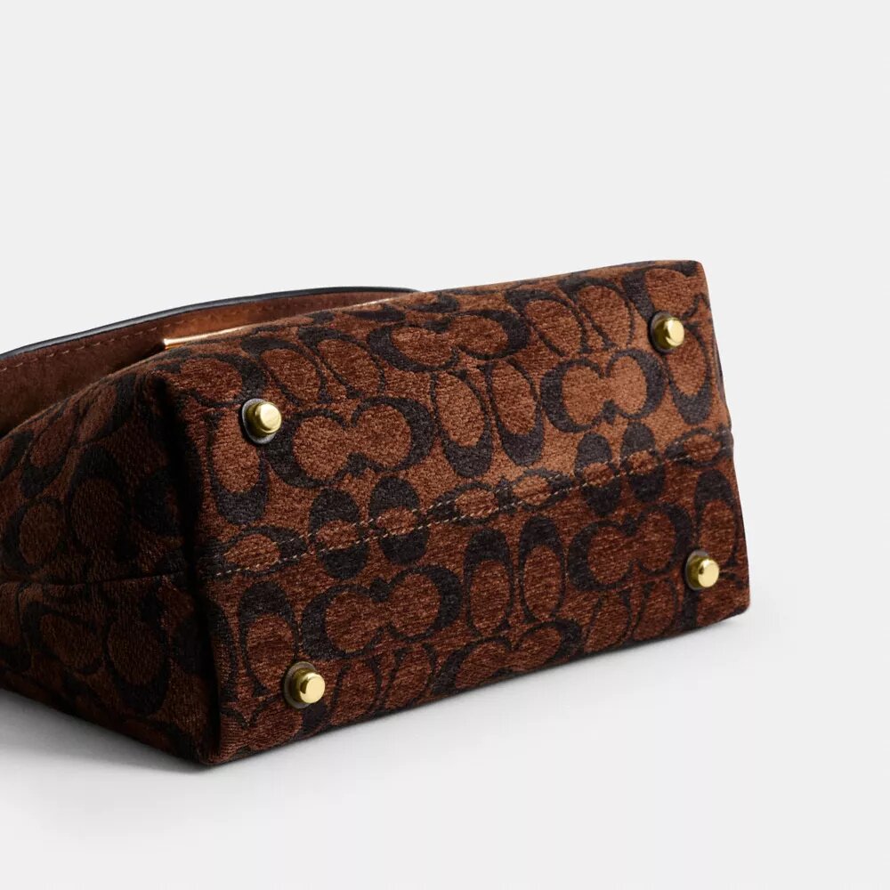 Borsa Emory con manici in ciniglia Signature