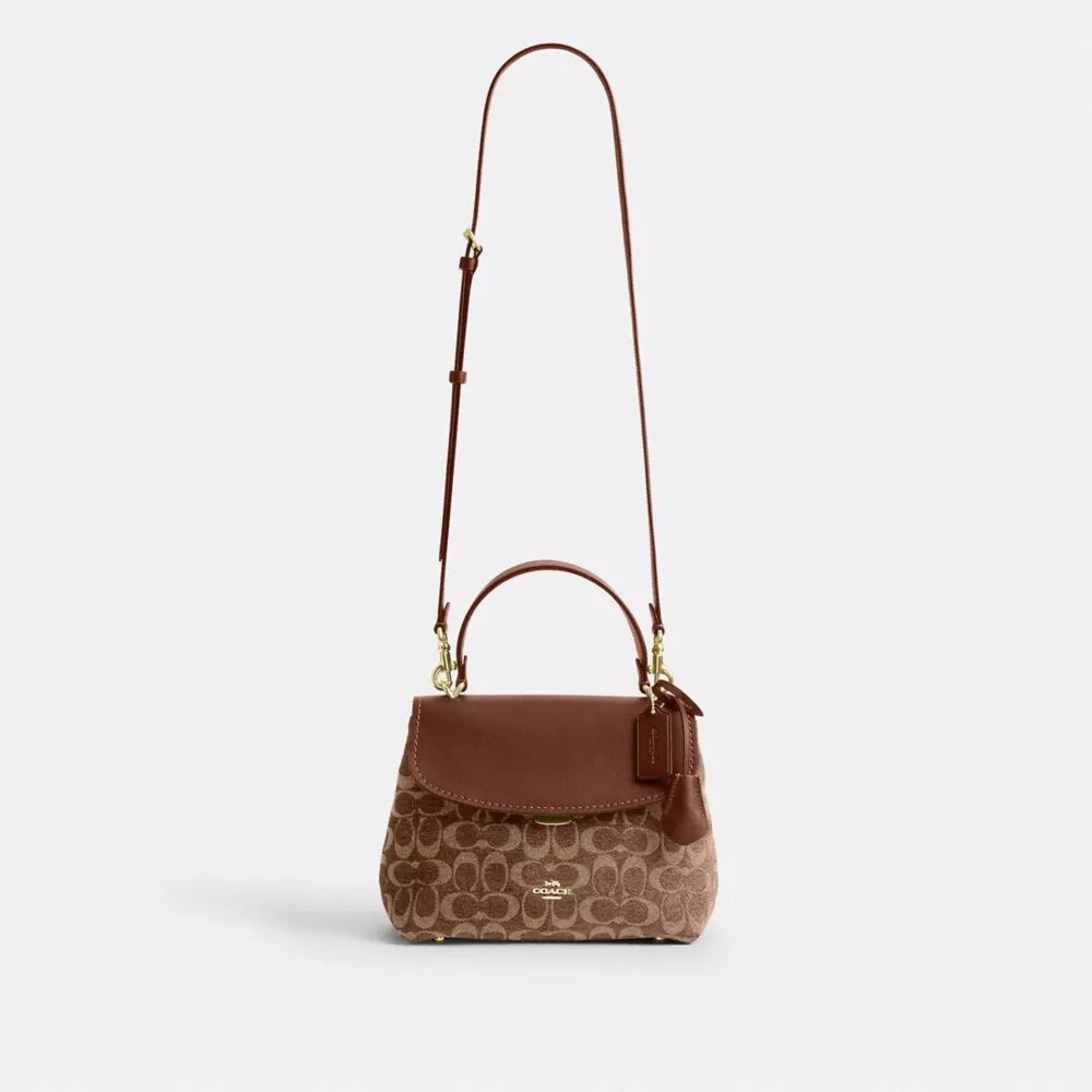 Borsa Emory con manici in ciniglia Signature