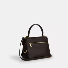 Borsa Emory con manico superiore e applicazione floreale