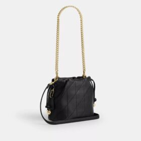 Borsa Faye Mini con coulisse e trapuntatura