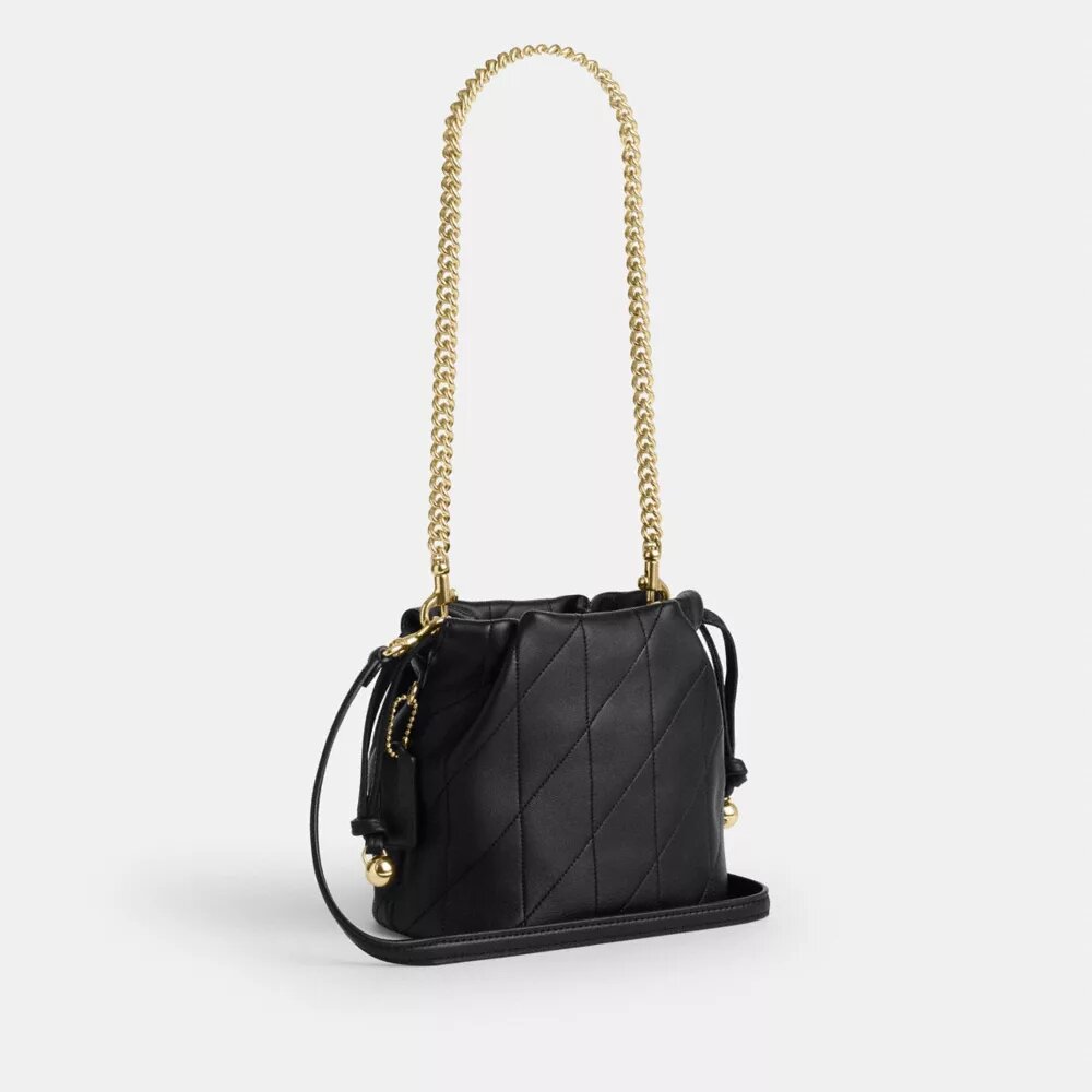Borsa Faye Mini con coulisse e trapuntatura