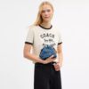 Borsa Faye Mini con coulisse in denim Signature