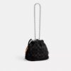 Borsa Faye Mini con coulisse in denim Signature
