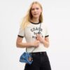 Borsa Faye Mini con coulisse in denim Signature