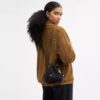 Borsa Faye Mini con coulisse in denim Signature