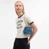 Borsa Faye Mini con coulisse in denim Signature