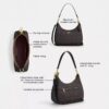 Borsa Hobo Teri in Signature Canvas