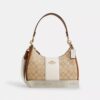 Borsa Hobo Teri in Signature Canvas a righe