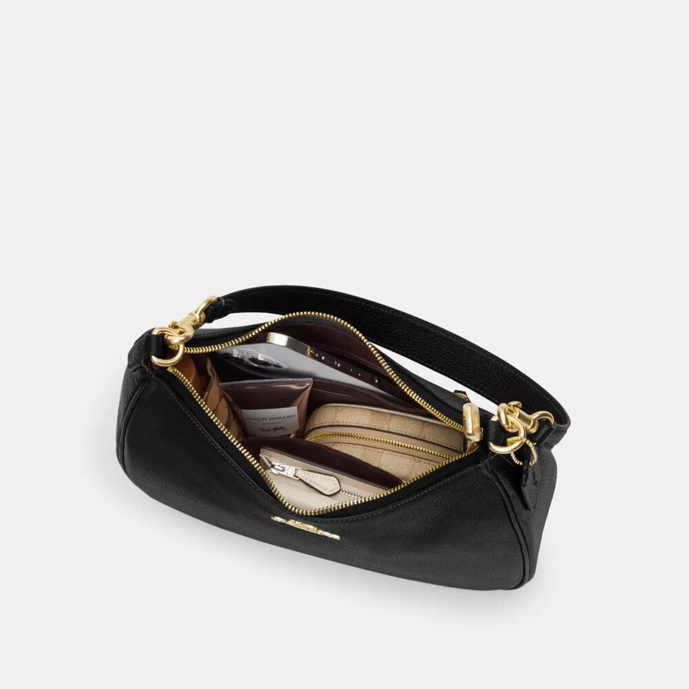 Borsa Hobo Teri in Signature Canvas a righe