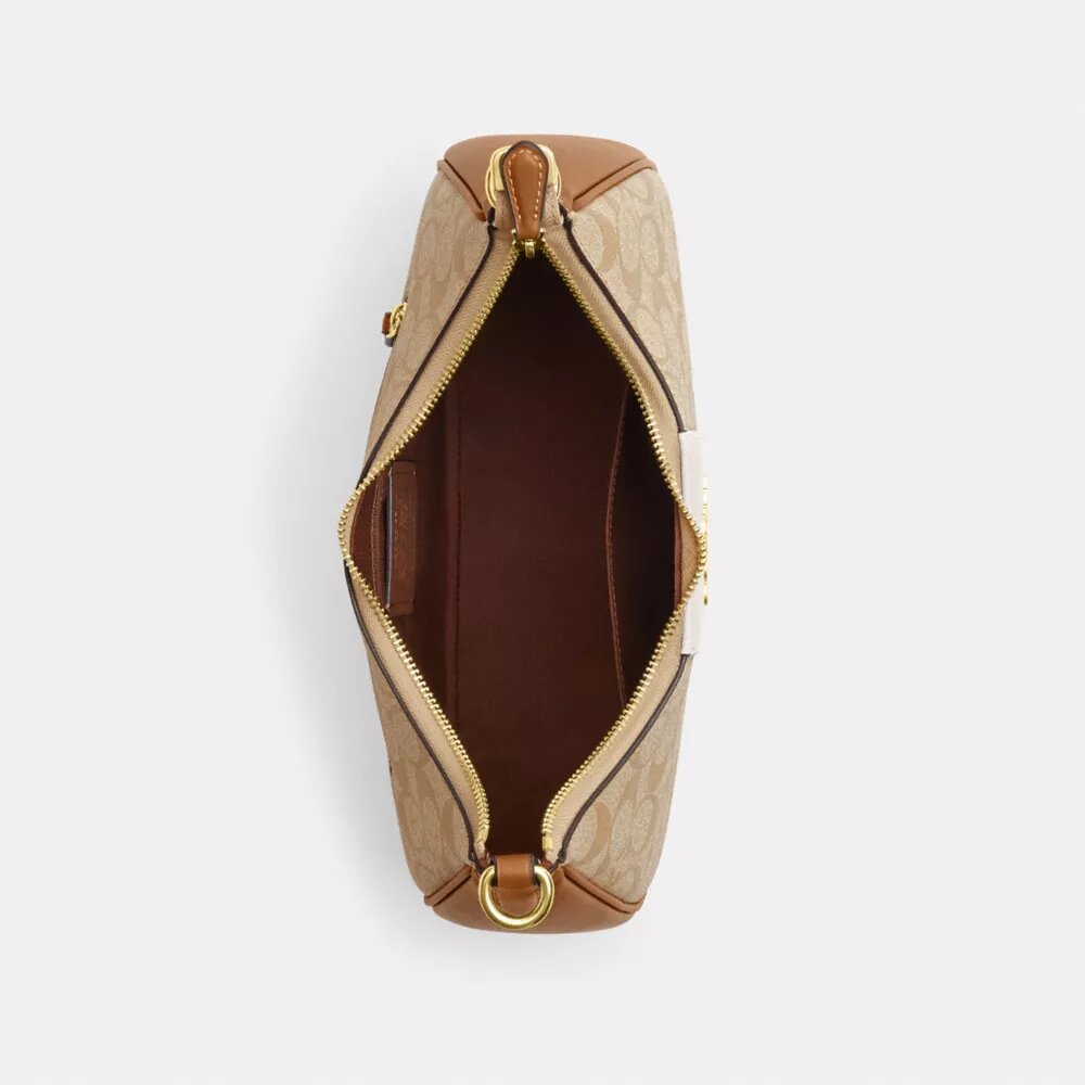 Borsa Hobo Teri in Signature Canvas a righe