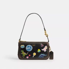 Borsa Plaza Rexy per il 10° compleanno, 18 in pelle "Loved" con stampa adesivi