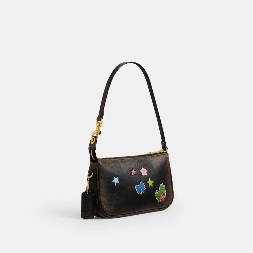 Borsa Plaza Rexy per il 10° compleanno, 18 in pelle "Loved" con stampa adesivi