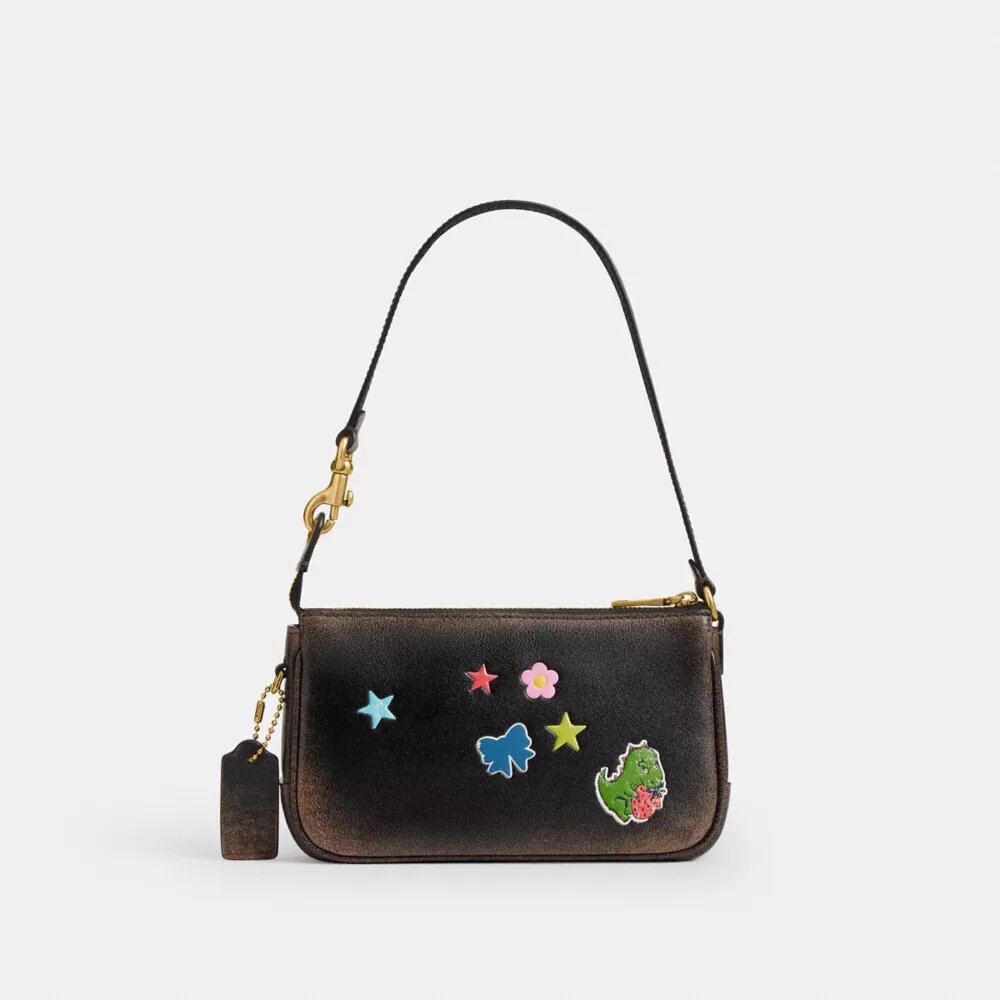 Borsa Plaza Rexy per il 10° compleanno, 18 in pelle "Loved" con stampa adesivi