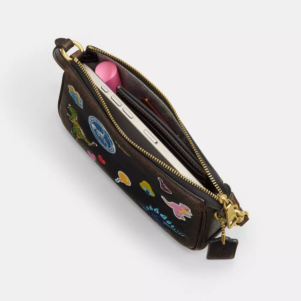 Borsa Plaza Rexy per il 10° compleanno, 18 in pelle "Loved" con stampa adesivi