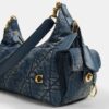 Borsa Pocket Juliet 30 in denim di cotone rigenerativo con trapuntatura