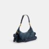 Borsa Pocket Juliet 30 in denim di cotone rigenerativo con trapuntatura