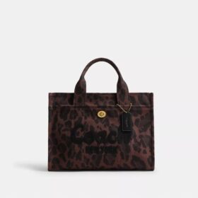 Borsa Tote cargo con stampa leopardata