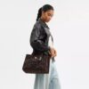 Borsa Tote cargo con stampa leopardata