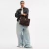 Borsa Tote cargo con stampa leopardata