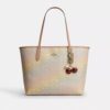 Borsa Tote City in tela Rainbow Signature Canvas