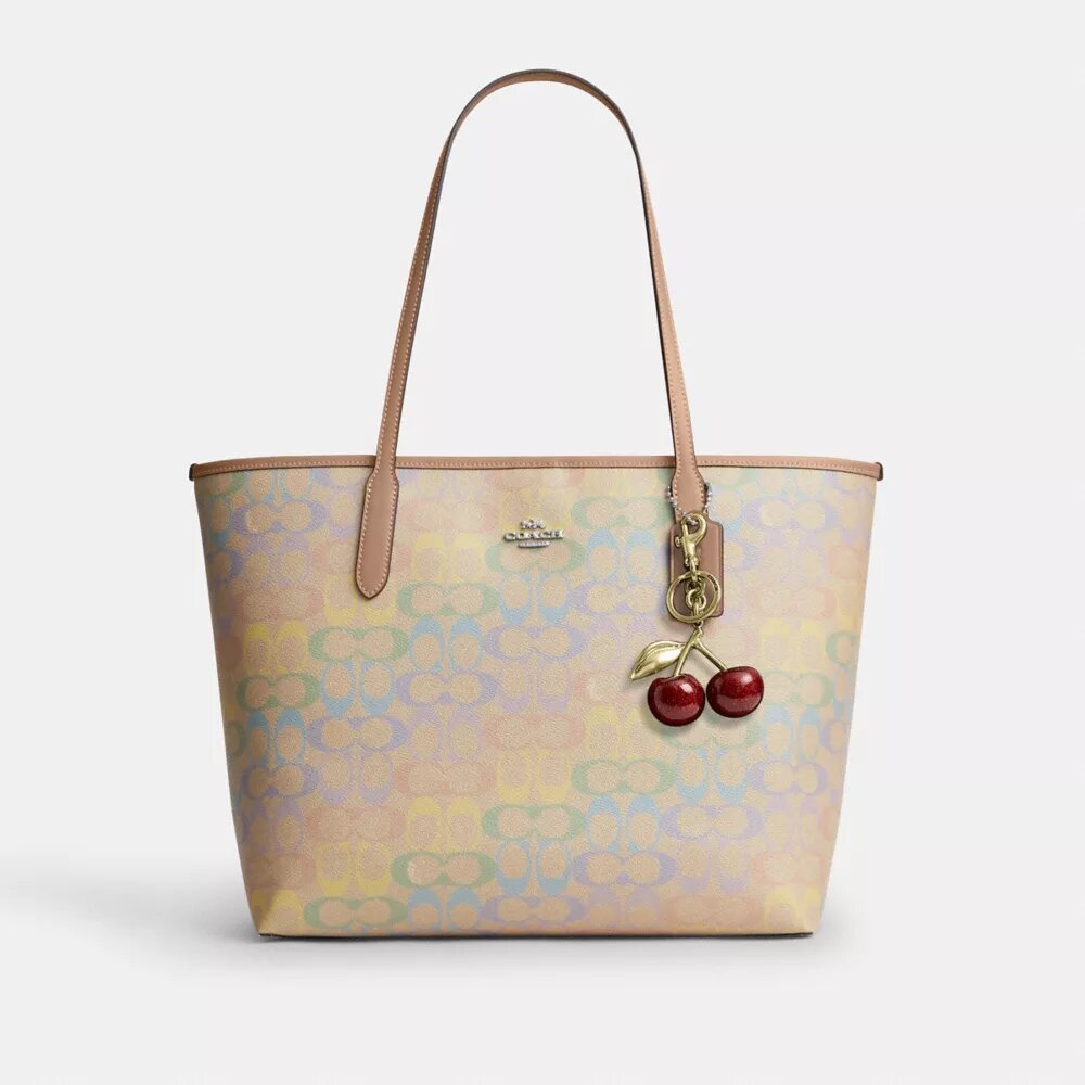 Borsa Tote City in tela Rainbow Signature Canvas