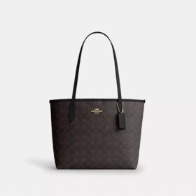 Borsa Tote City media in Signature Canvas