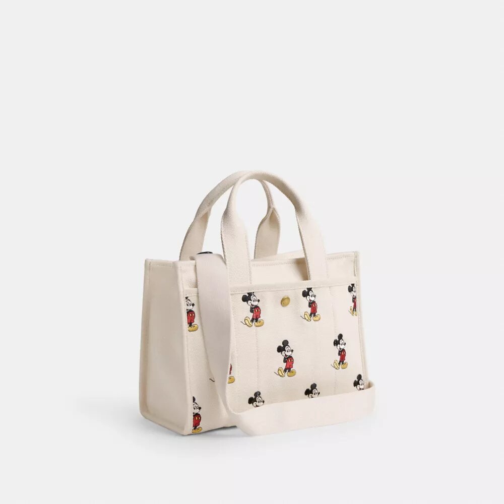Borsa Tote Disney X Coach Cargo 26 con Topolino in tela di cotone rigenerativo
