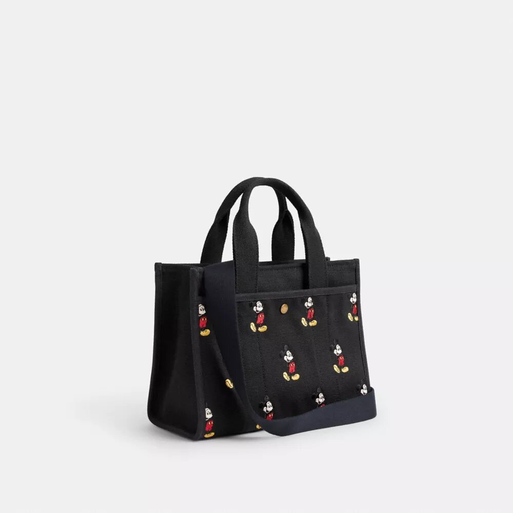 Borsa Tote Disney X Coach Cargo 26 con Topolino in tela di cotone rigenerativo