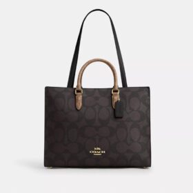 Borsa Tote Maggie in Signature Canvas a blocchi