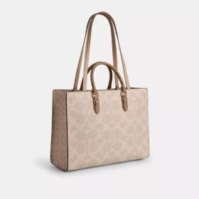 Borsa Tote Maggie in Signature Canvas a blocchi