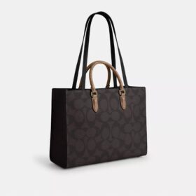 Borsa Tote Maggie in Signature Canvas a blocchi