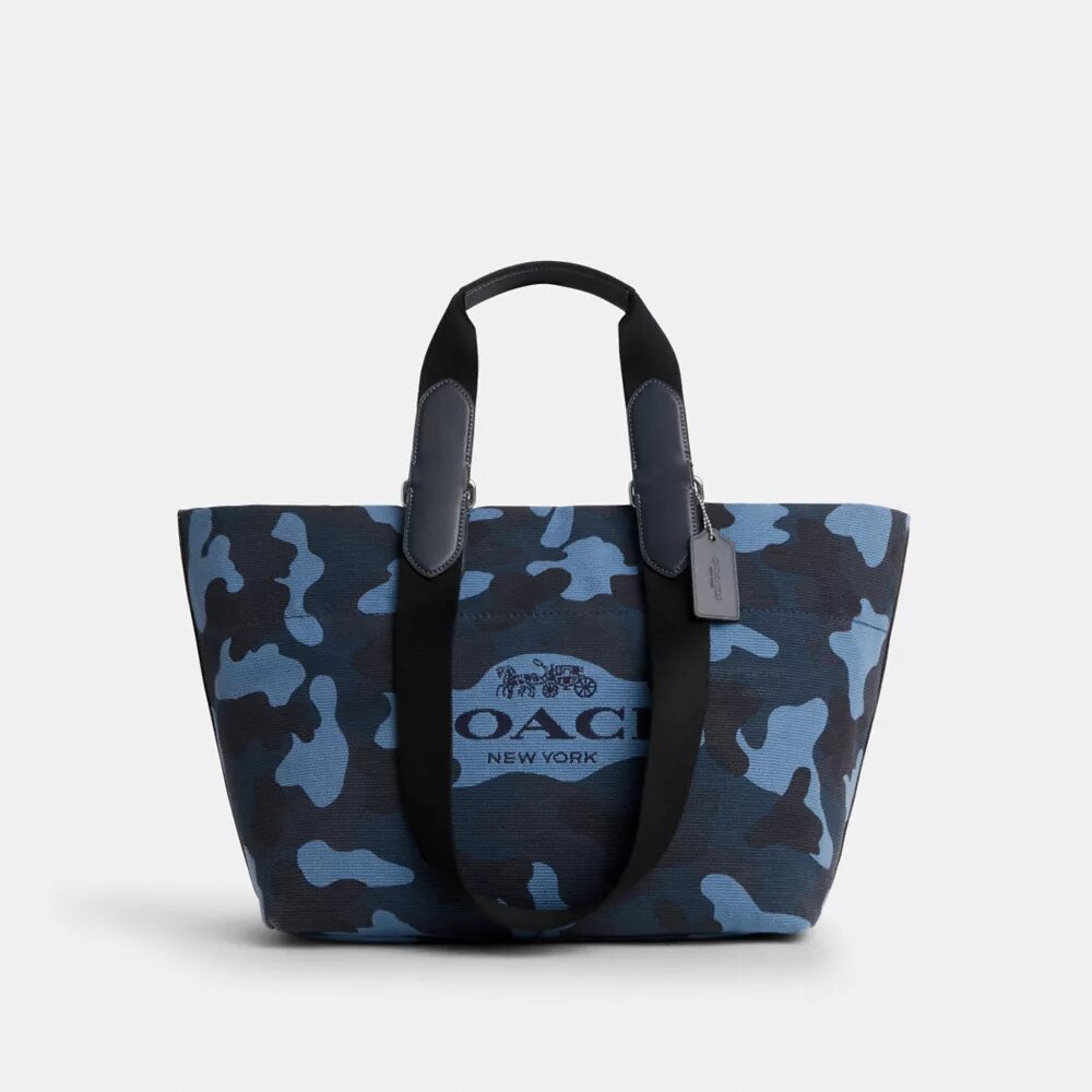 Borsa Tote piccola con stampa mimetica