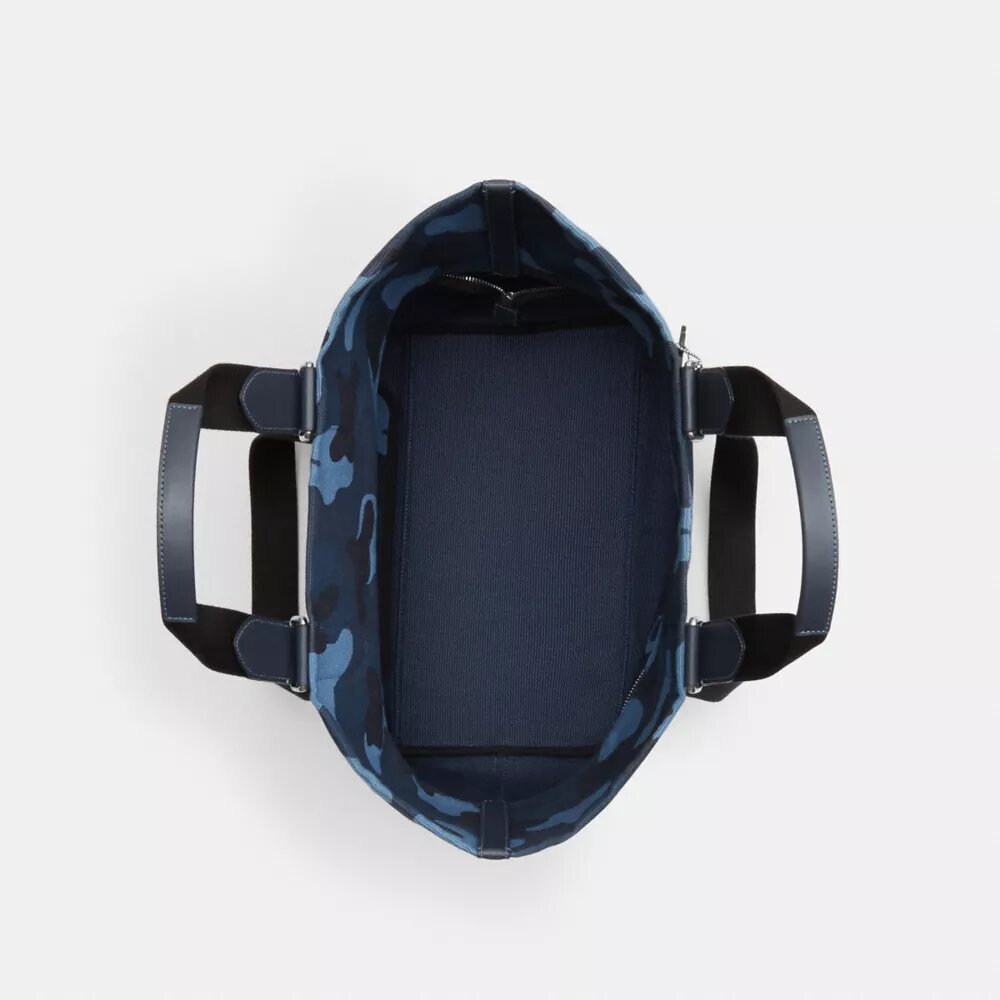 Borsa Tote piccola con stampa mimetica