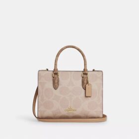Borsa Tote piccola Maggie in Signature Canvas a blocchi